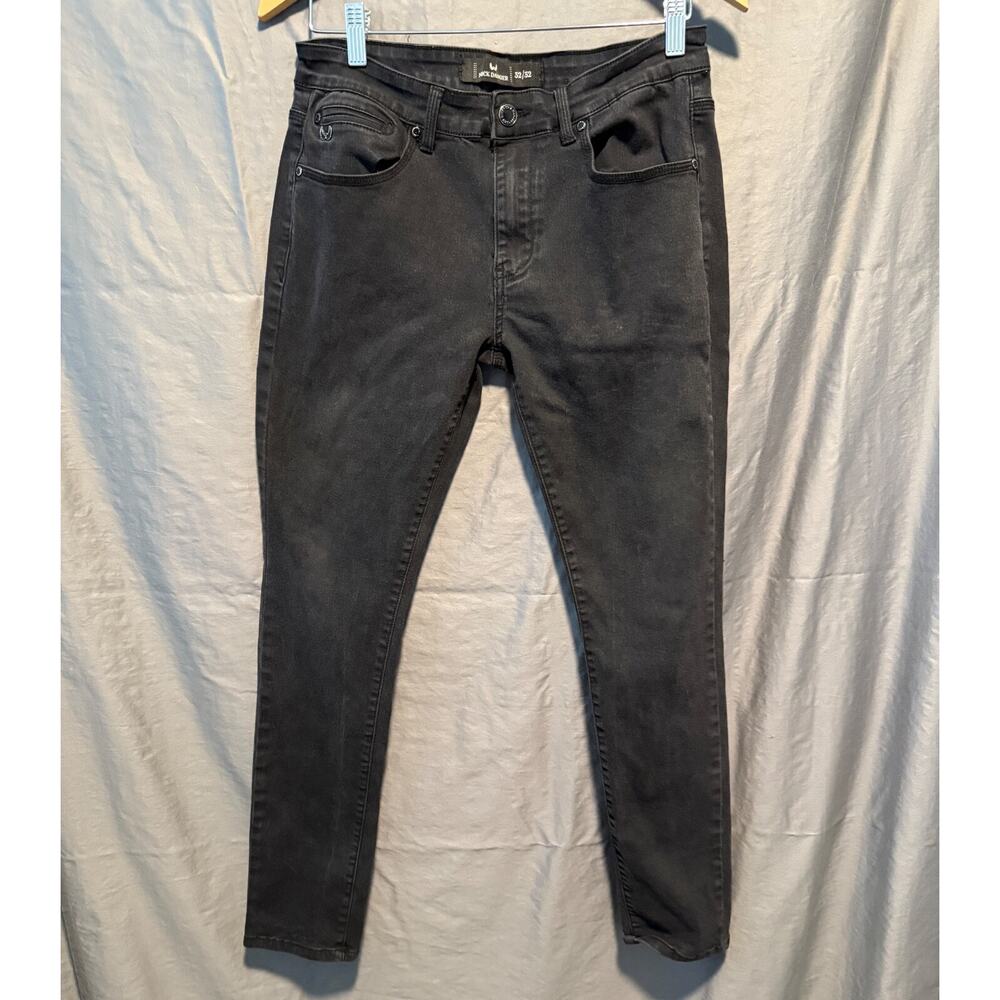 Nick Danger Mens 32x32 Black Denim Jeans Pants Slim Fit Casual